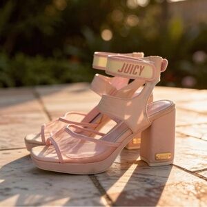 Juicy Couture Blush Pink Block Heels